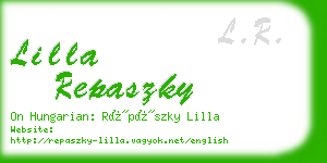 lilla repaszky business card